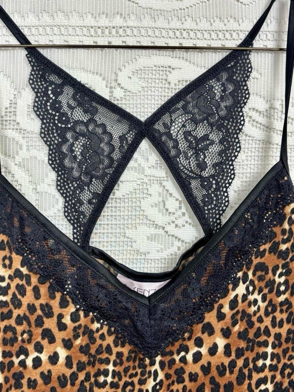 Vintage Y2K Leopard Print La Senza Cami with beautiful Lace trim✨ - Picture 6 of 7